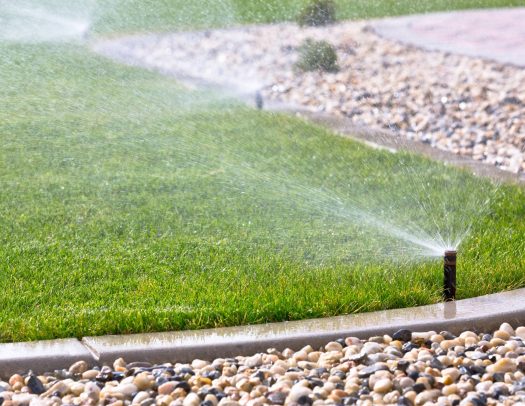 Rasenbewässerung mit Versenkregner